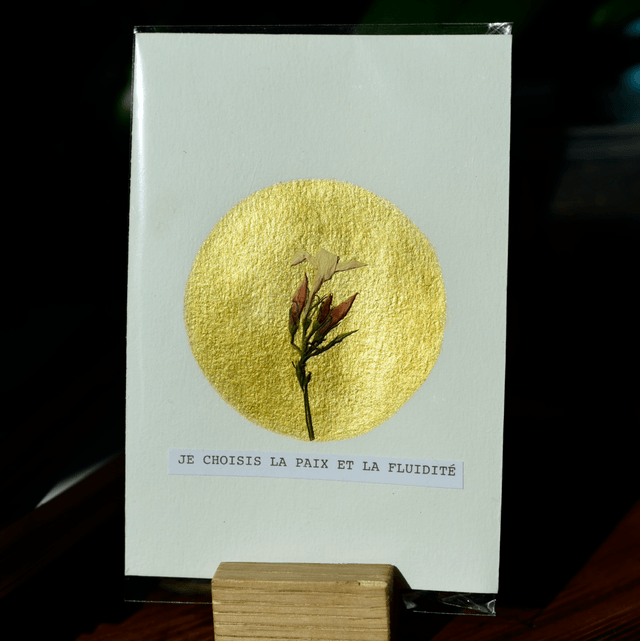 carte postale • je choisis la paix et la fluidité