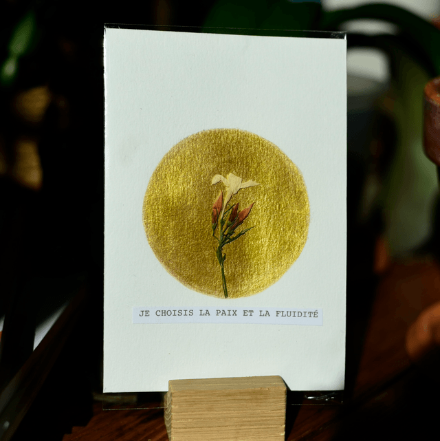 carte postale • je choisis la paix et la fluidité