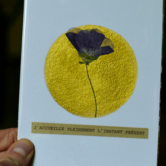 carte postale • j'accueille pleinement l'instant présent