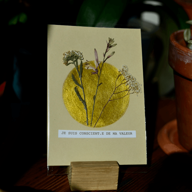 carte postale • je suis conscient.e de ma valeur