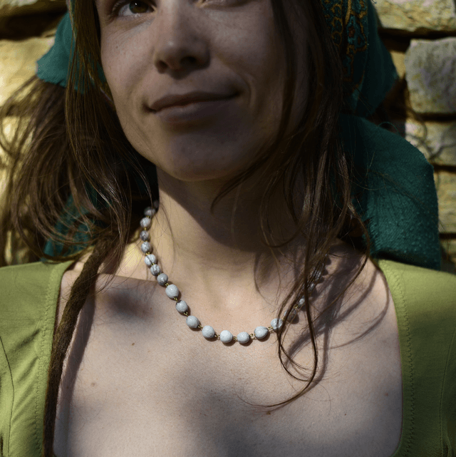 collier Job bleutée 