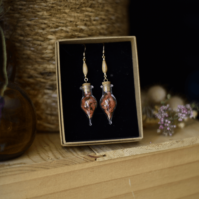boucles d’oreilles fioles wild dagga