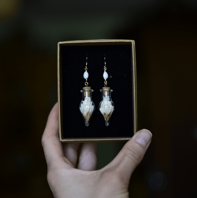 boucles d’oreilles fioles forever silver