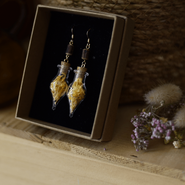 boucles d’oreilles fioles marigold & tulsi