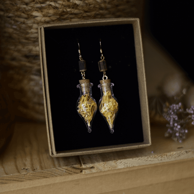 boucles d’oreilles fioles marigold &amp; tulsi